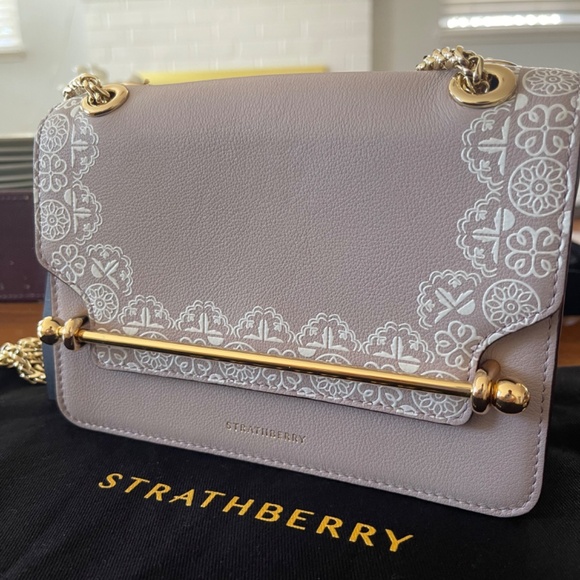 Strathberry East/West Mini Leather Crossbody Bag - Picture 2 of 9